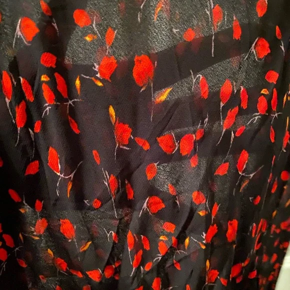 Rat & Boa Red Black Slit Maxi Gown - Picture 4 of 7